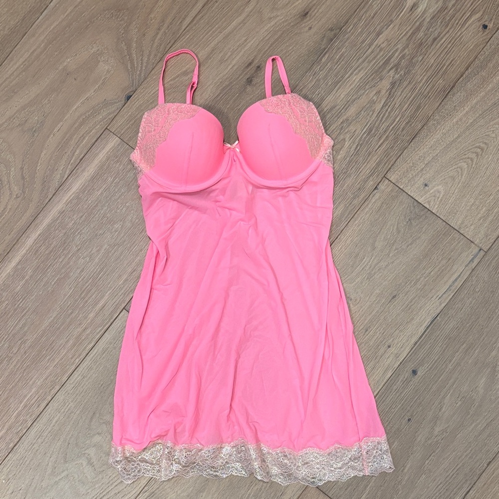Victoria’s Secret Pink Lace Trim Chemise